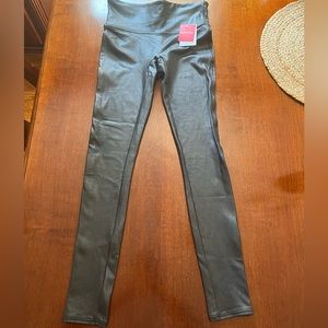 Spanx Black Faux Leather Leggings NWT Size Small